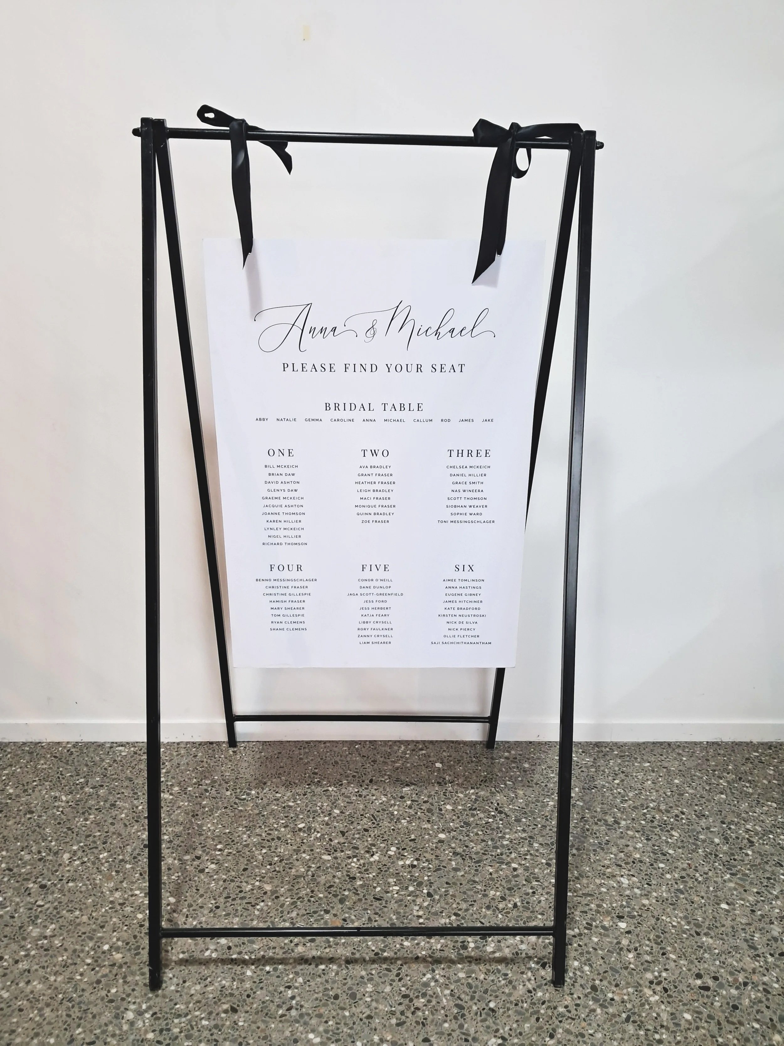 Large Hanging Signage Frame Black