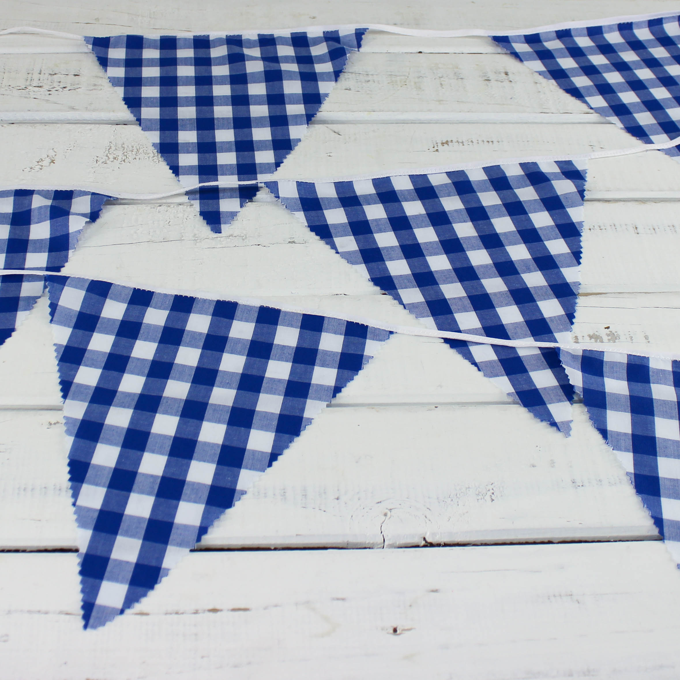 Bunting – Blue & White Check