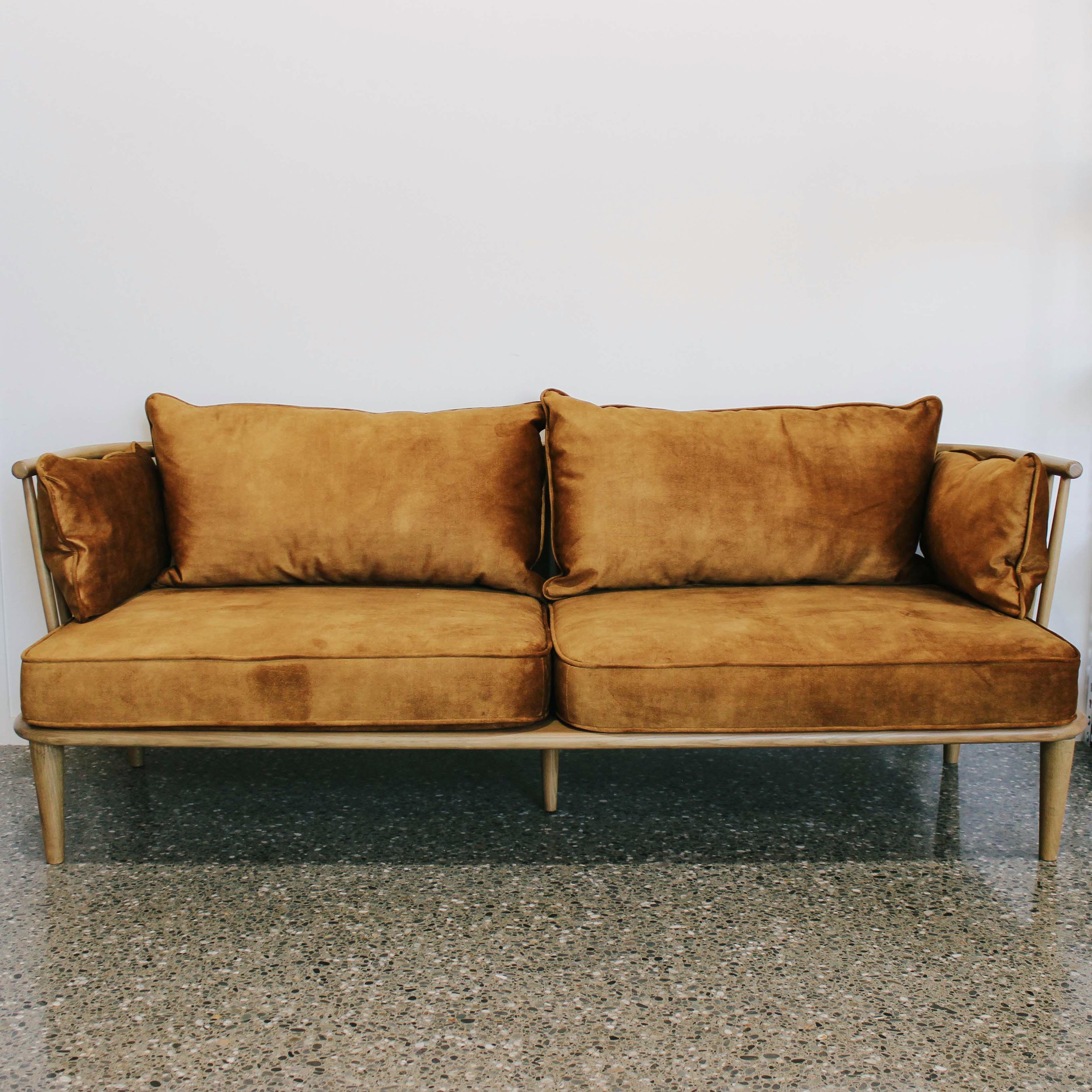 Copper Velvet Sofa