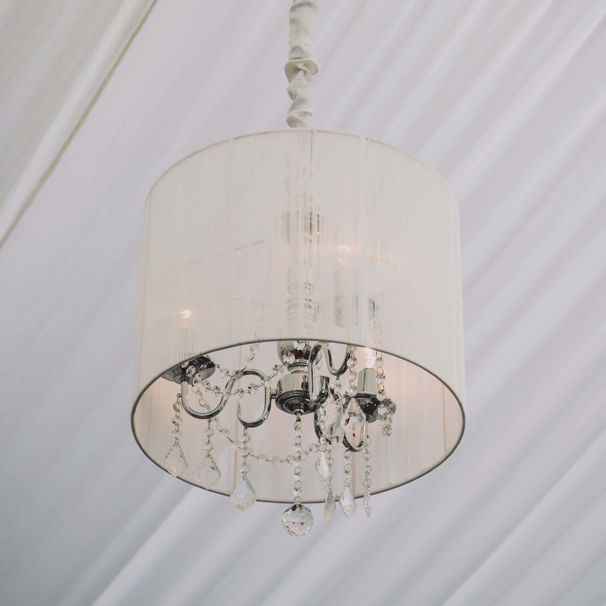 Crystal & Silver Chandelier