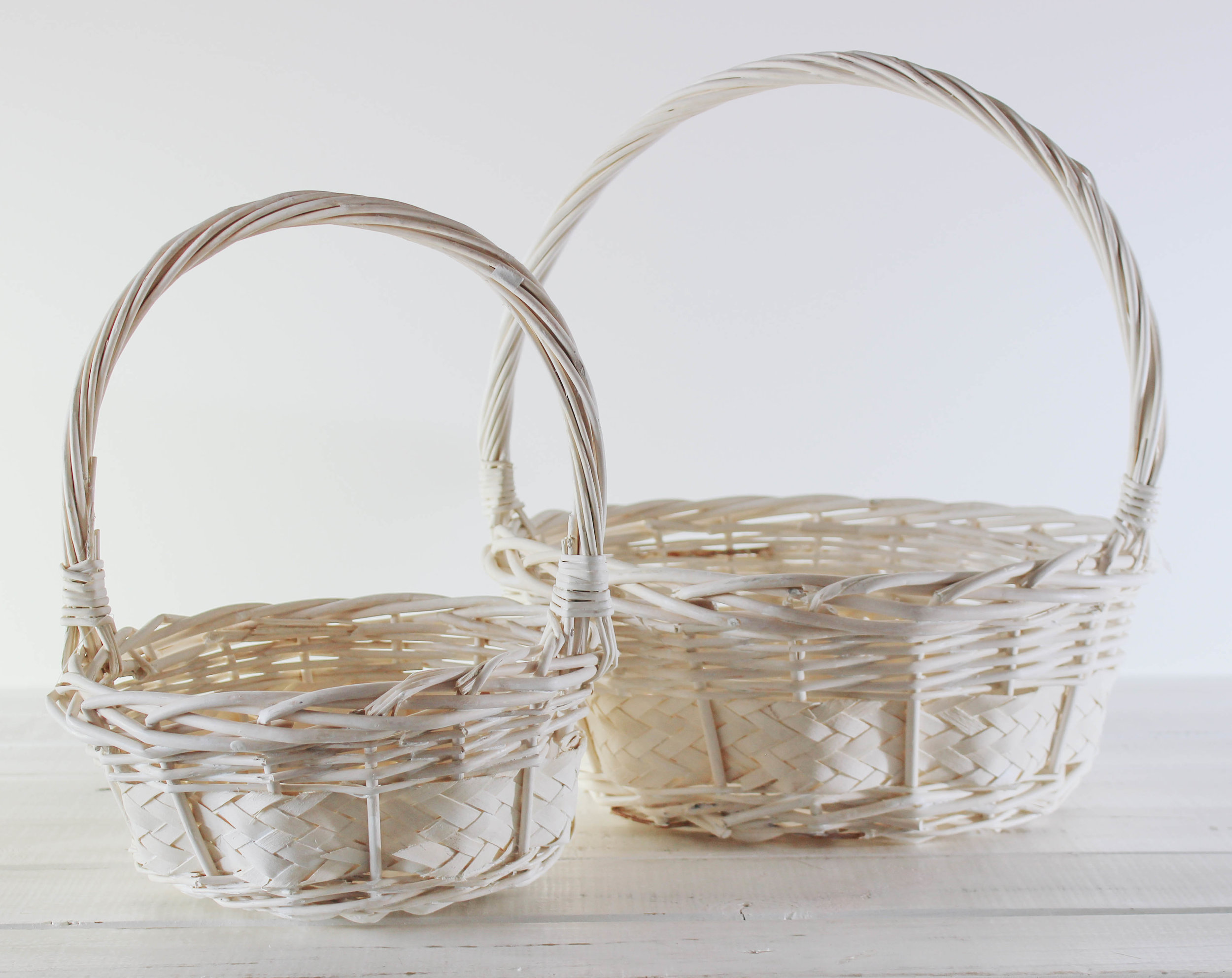 Flower Girl Basket White