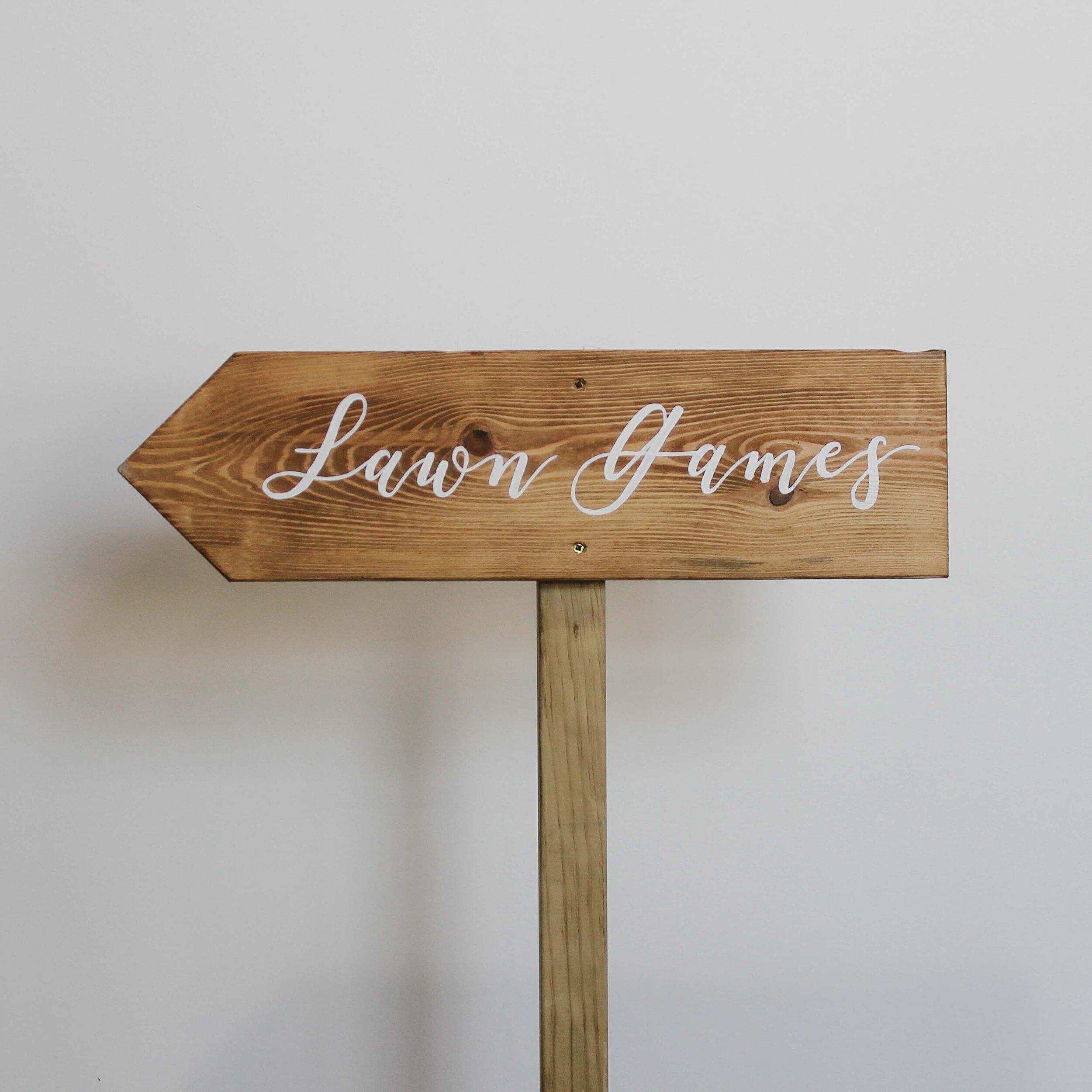 ‘Lawn Games’ Wooden Arrow Sign