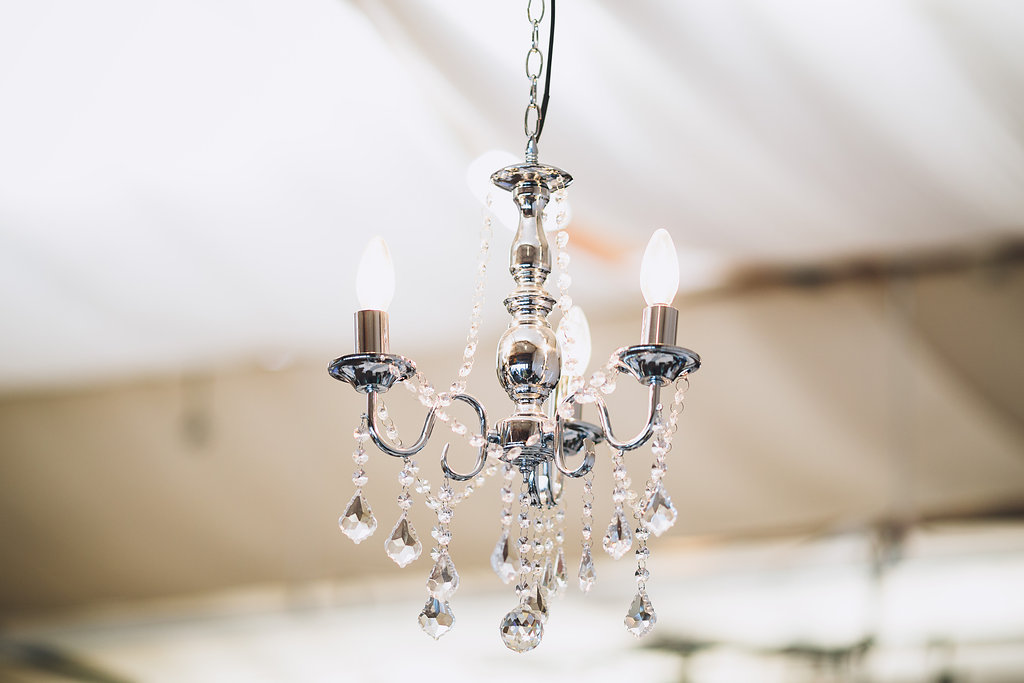 Crystal & Silver Chandelier without Rim