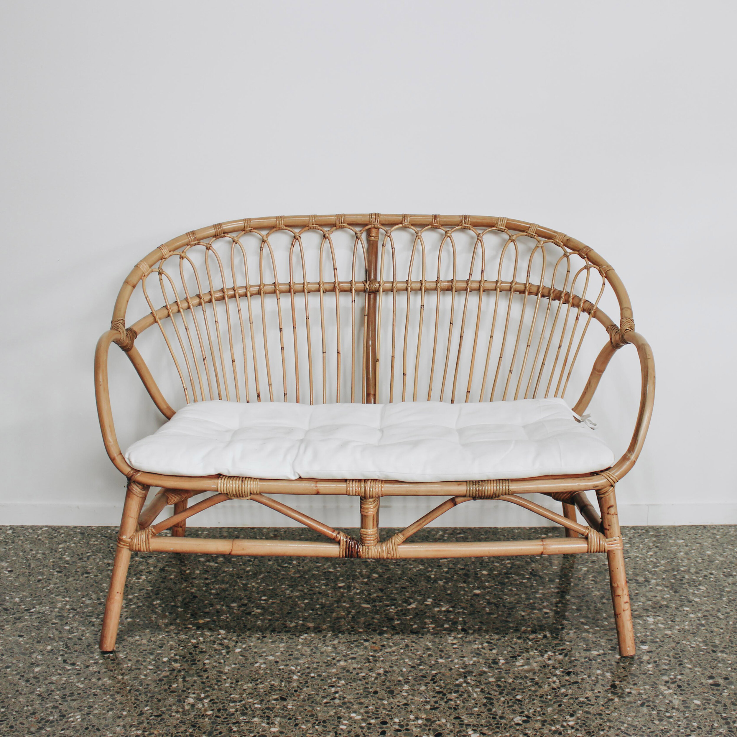 Natural Cane 2 Seater Sofa
