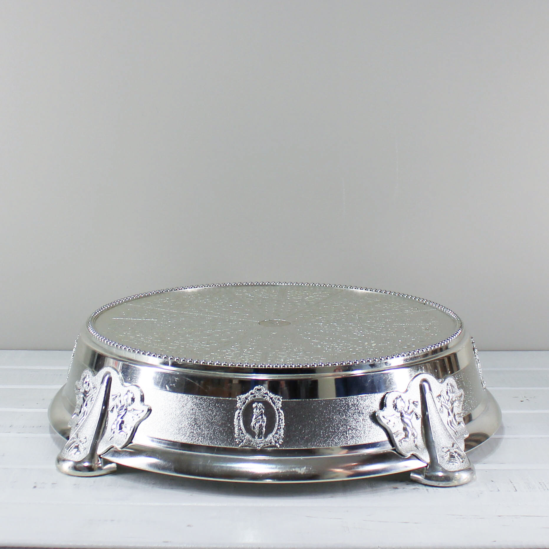 Cake Stand Silver Round