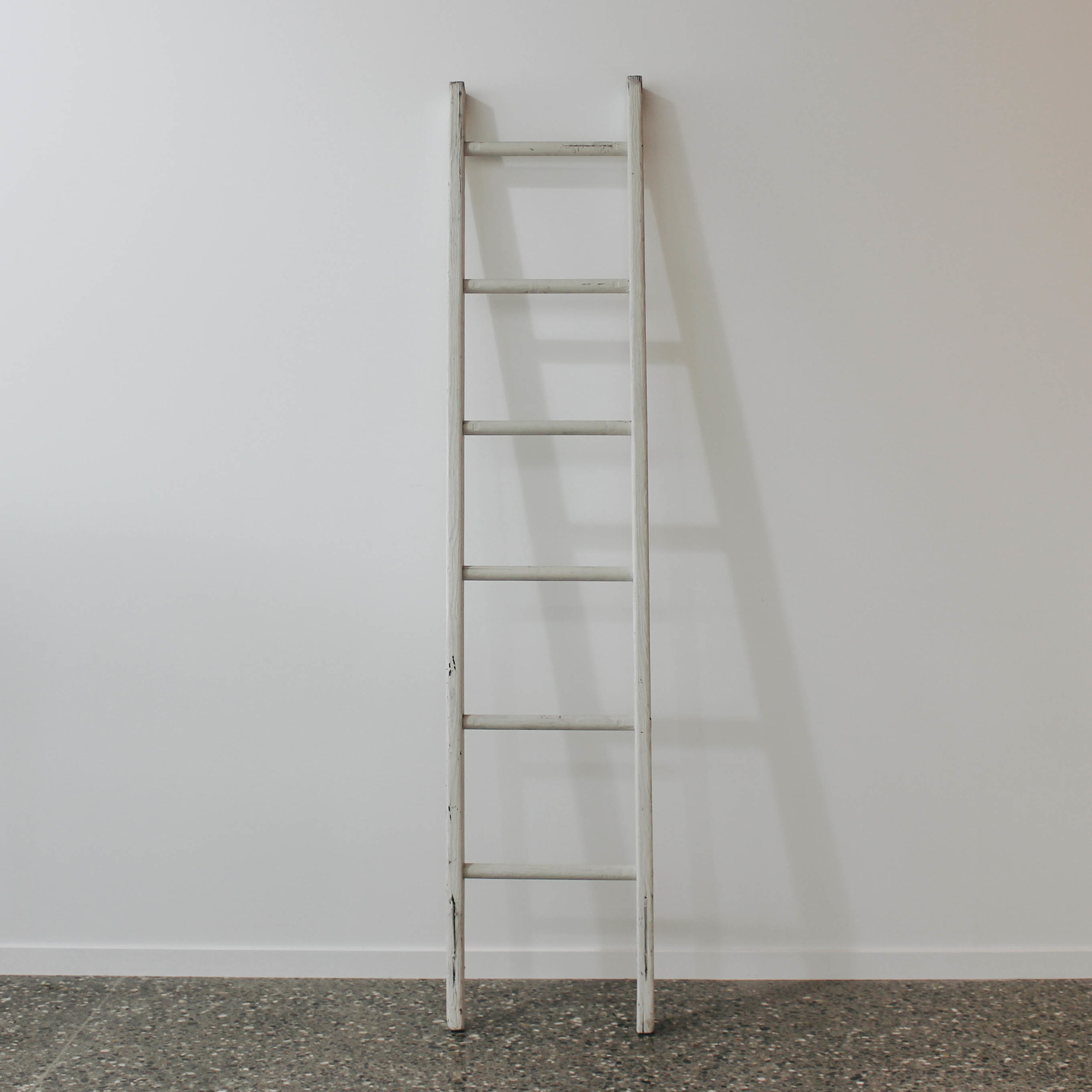 Vintage White Wooden Ladder