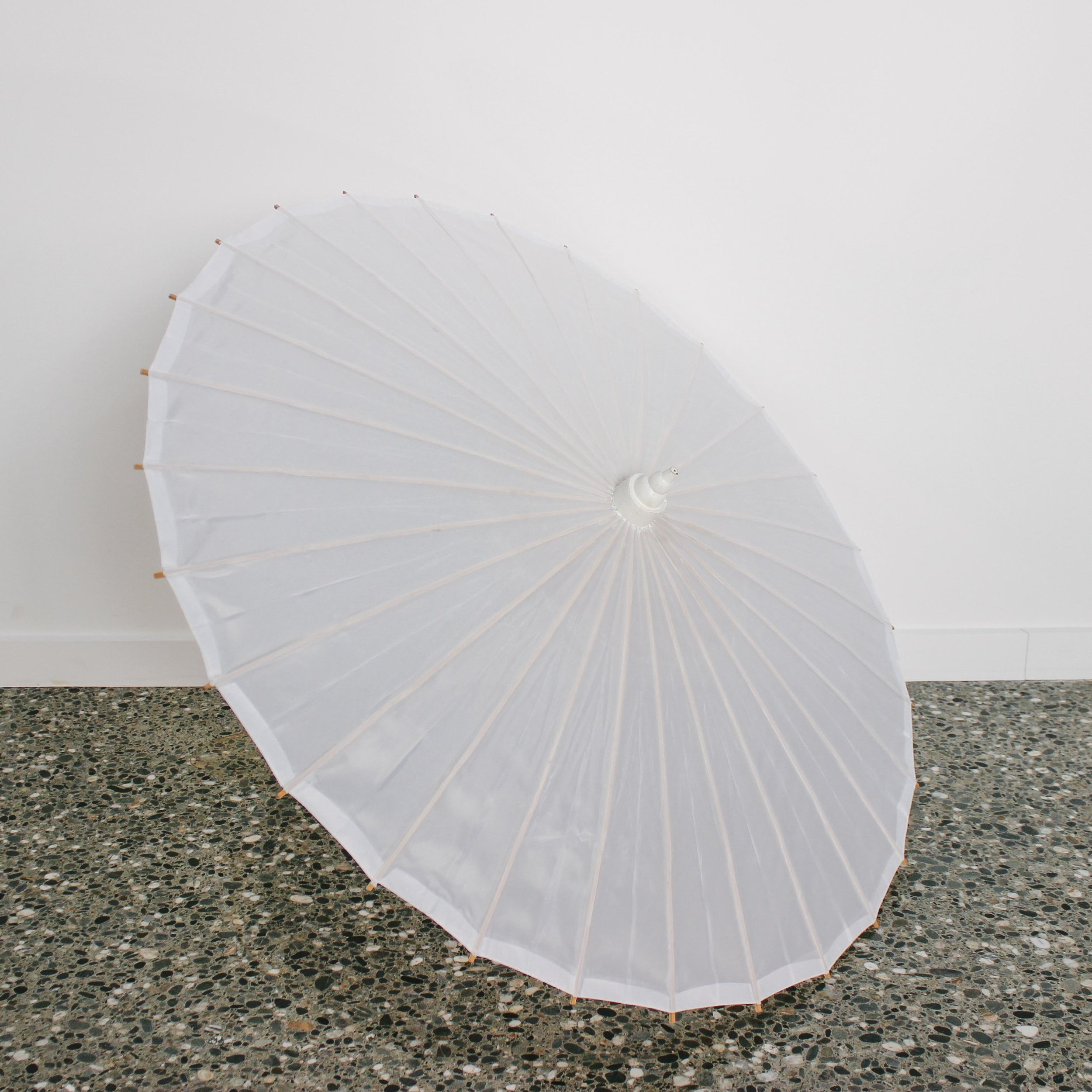 Parasol White Plain 80cm