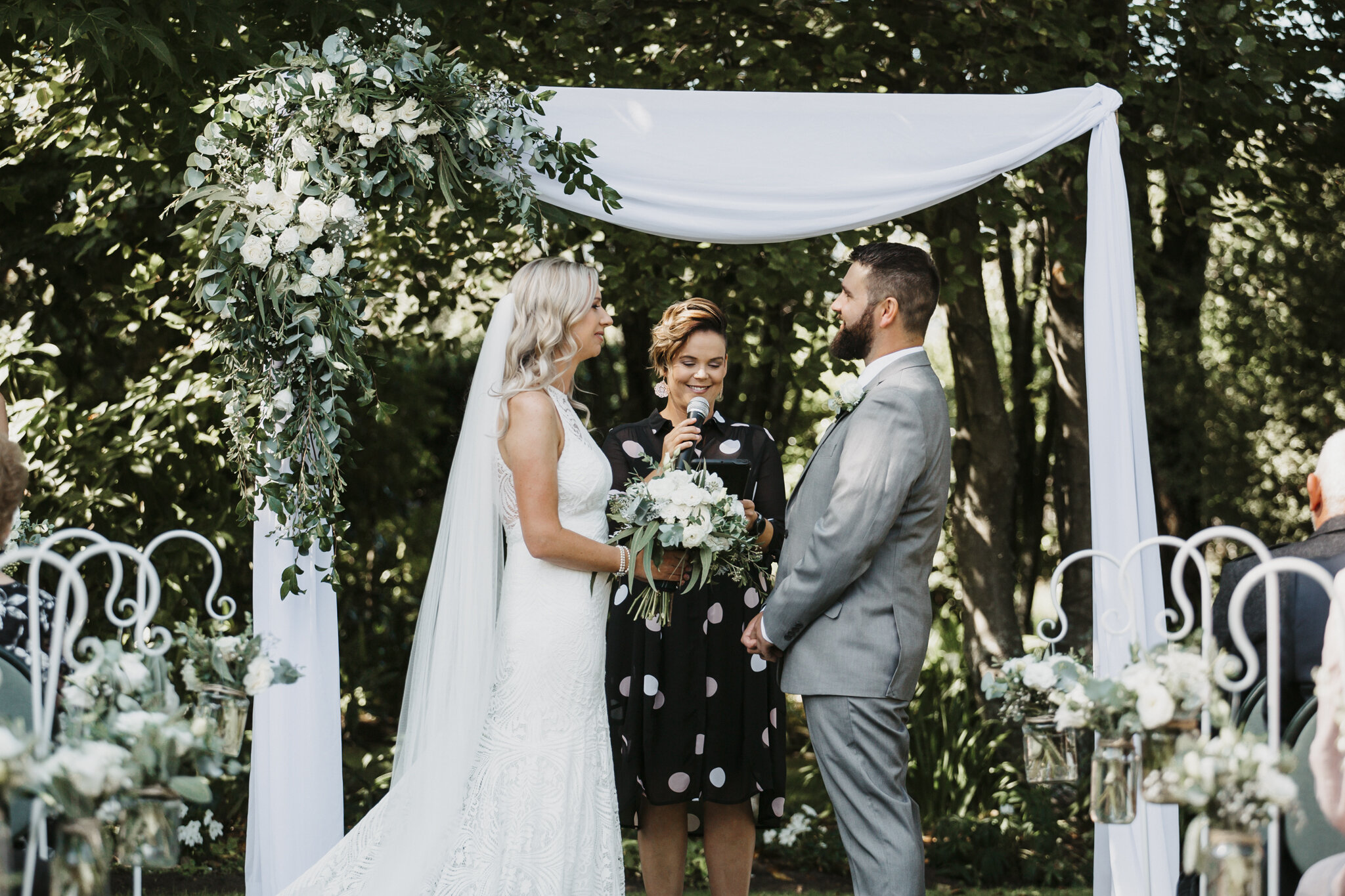 Wooden Archway w/ Silk Draping - Image 6