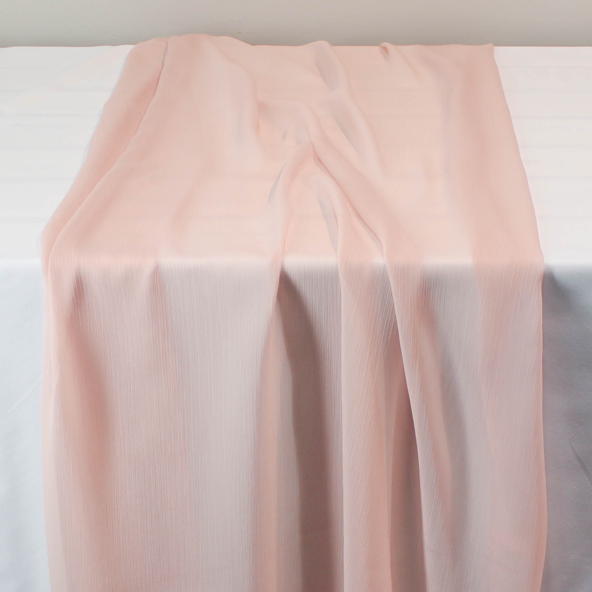 Chiffon Table Runner – Blush Pink