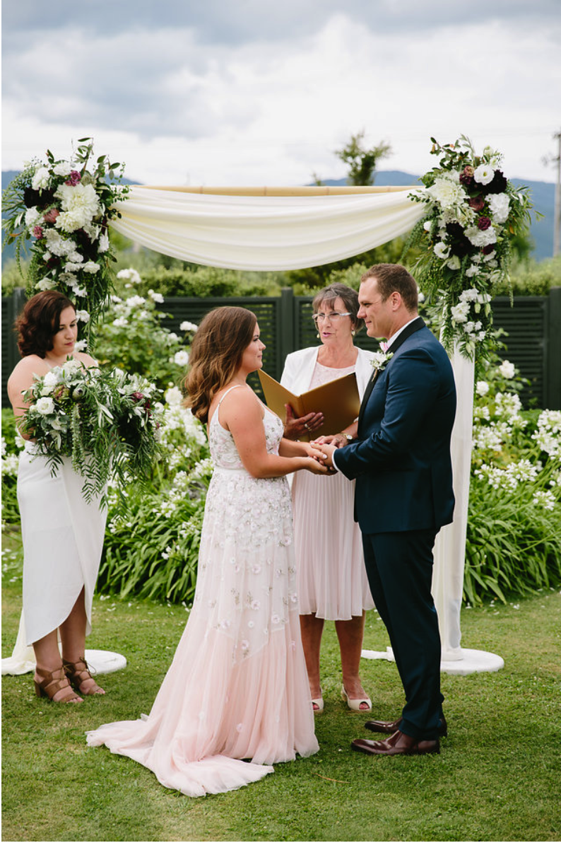 Wooden Archway w/ Silk Draping - Image 3