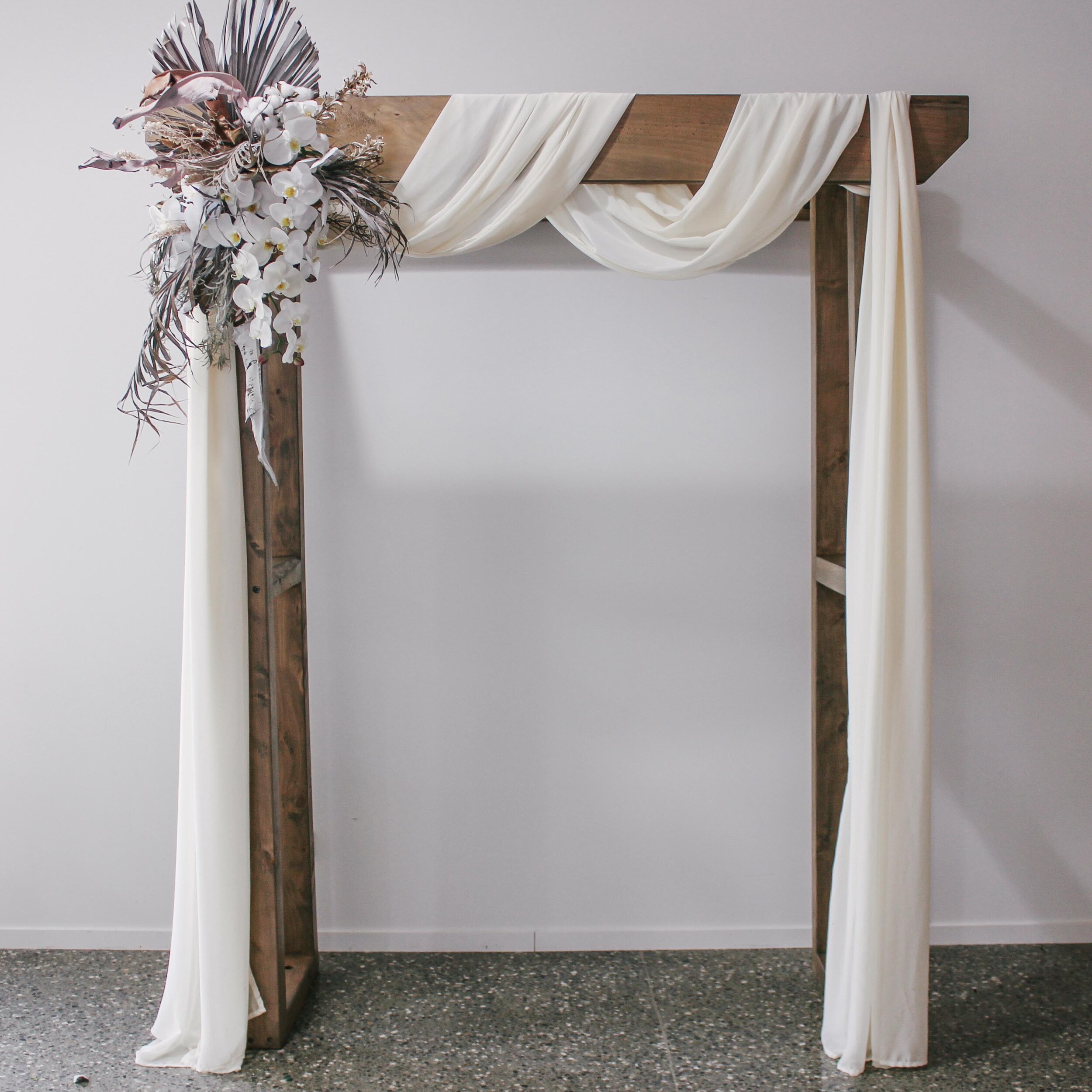 Macrocarpa Archway w/ Silk Draping