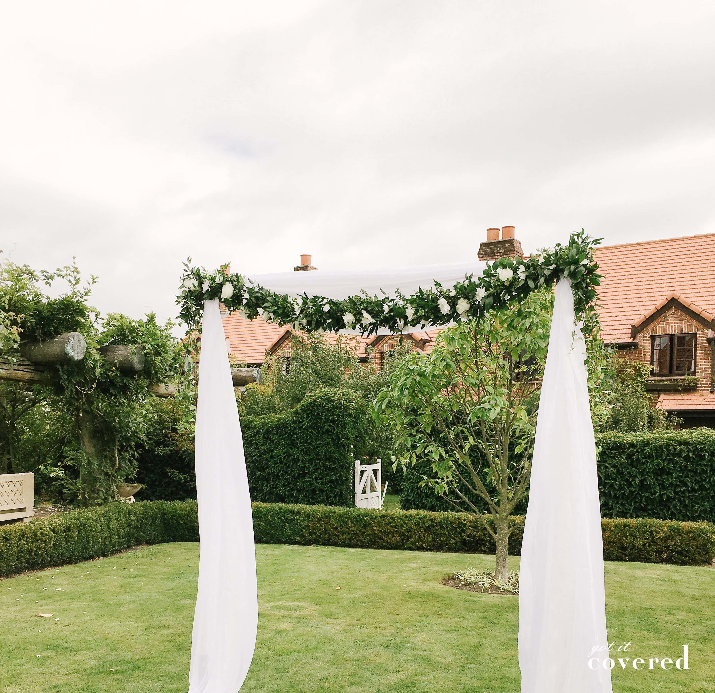 Wooden Archway w/ Silk Draping - Image 9