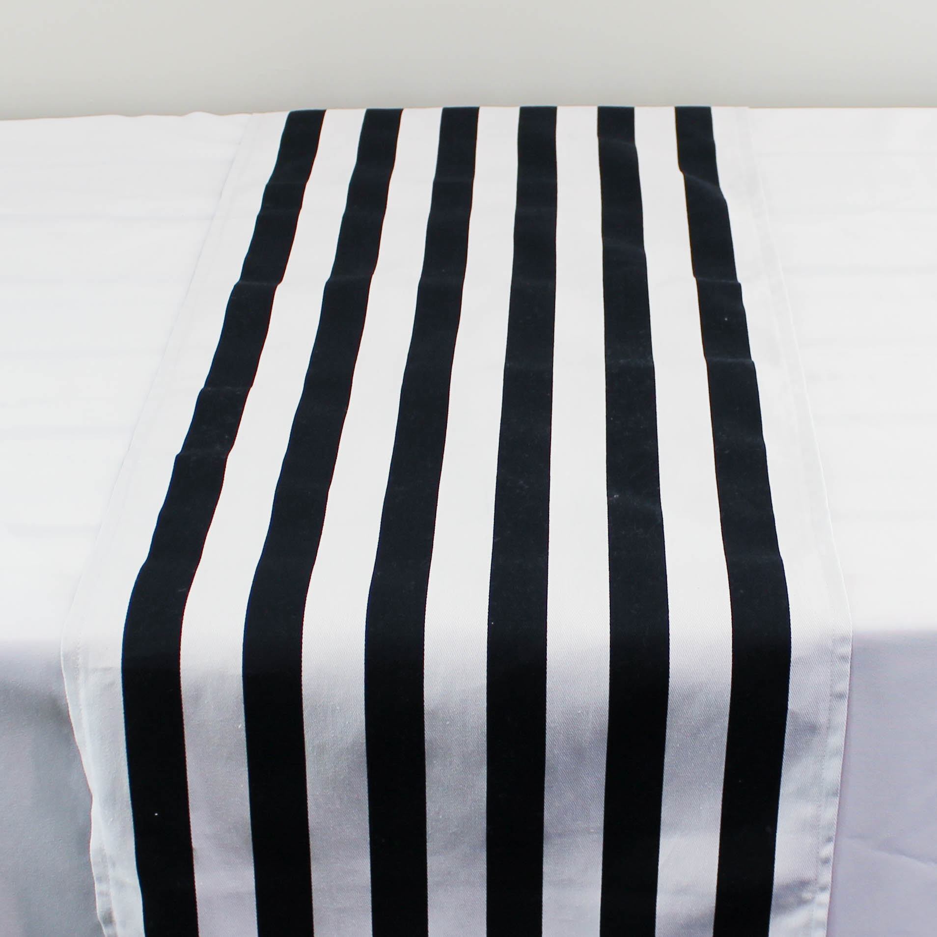 Black & White Stripe Table Runner